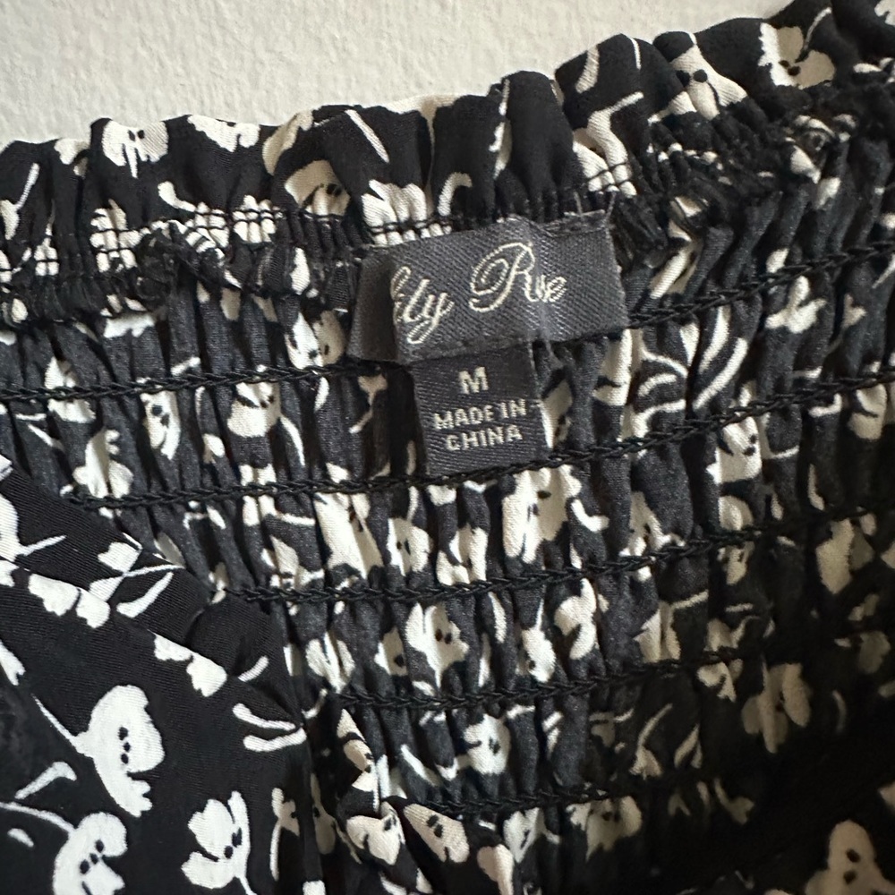 Lily Rose Black & White Floral Dress Size M - Picture 5 of 9